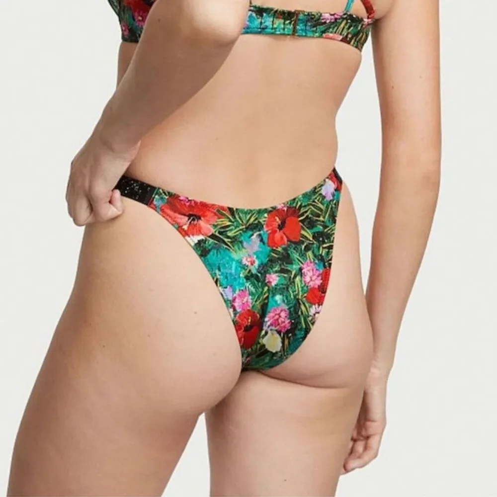 EXTRA LARGE Victoria's Secret Floral Print Swim Brazilian Bottom